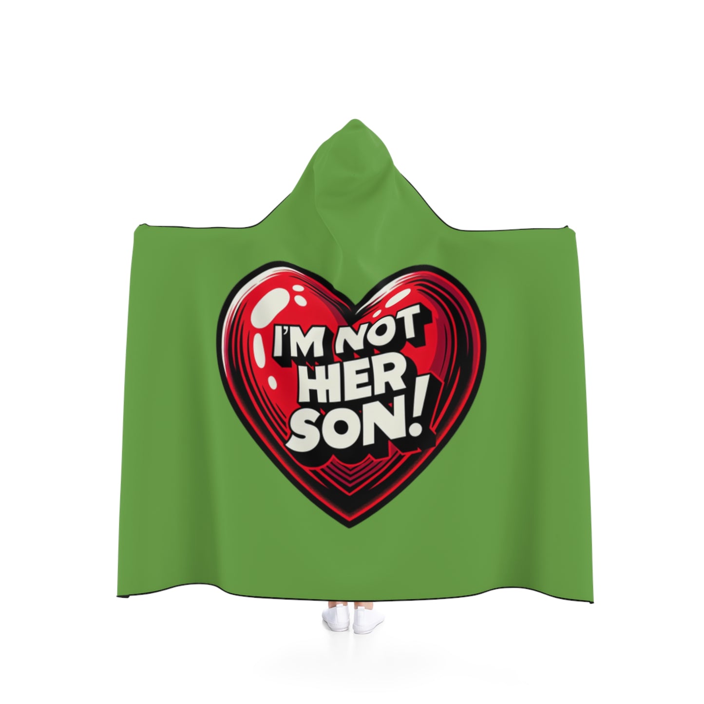 Olive Green - Unisex Hooded Blanket - Age Gap - "I'm Not Her Son!" Gift