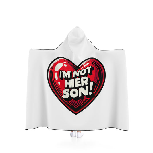 White - Men's Hooded Blanket - Age Gap - "I'm Not Her Son!" Gift