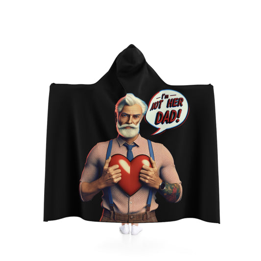 Black - Men's Hooded Blanket - I'm Not Her Dad!