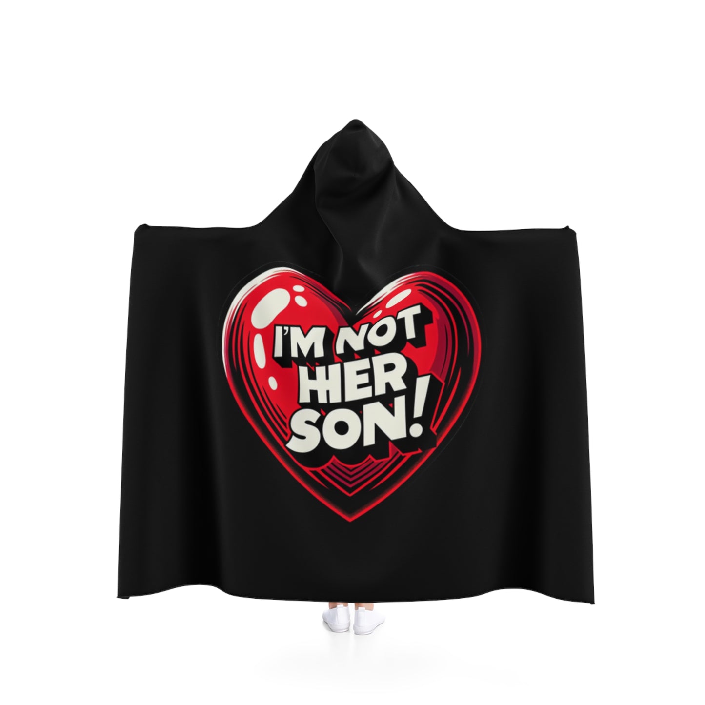 Black - Men's Hooded Blanket - Age Gap - "I'm Not Her Son!" Gift