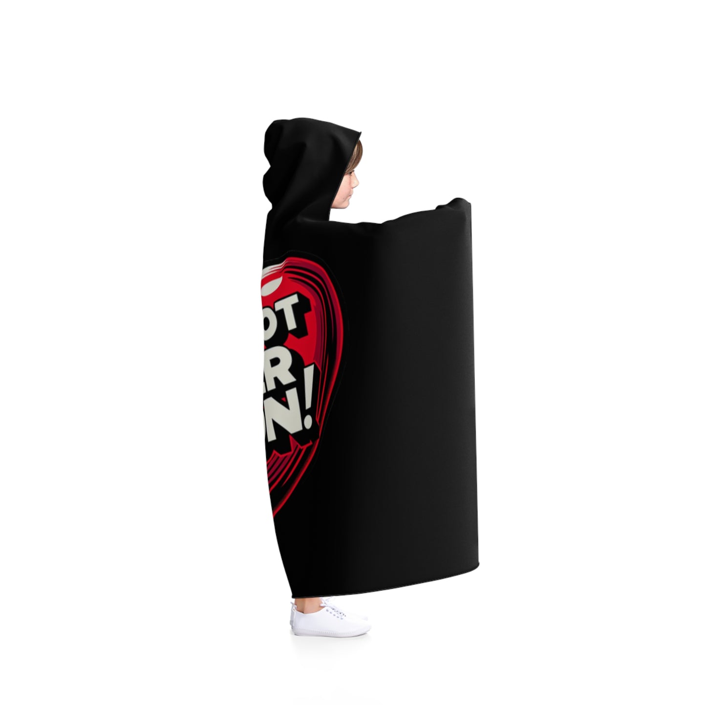 Black - Men's Hooded Blanket - Age Gap - "I'm Not Her Son!" Gift